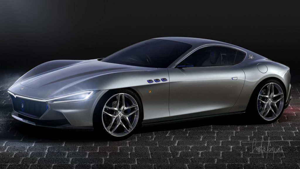 Maserati Granturismo 2022 gris eléctrico o híbrido