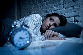 Mujer con insomnio